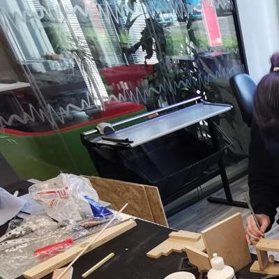 Students get to grips with the equipment