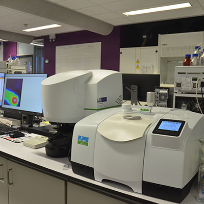 Fourier Transform Infrared Spectrometer (FTIR), with Spotlight 400 microscope