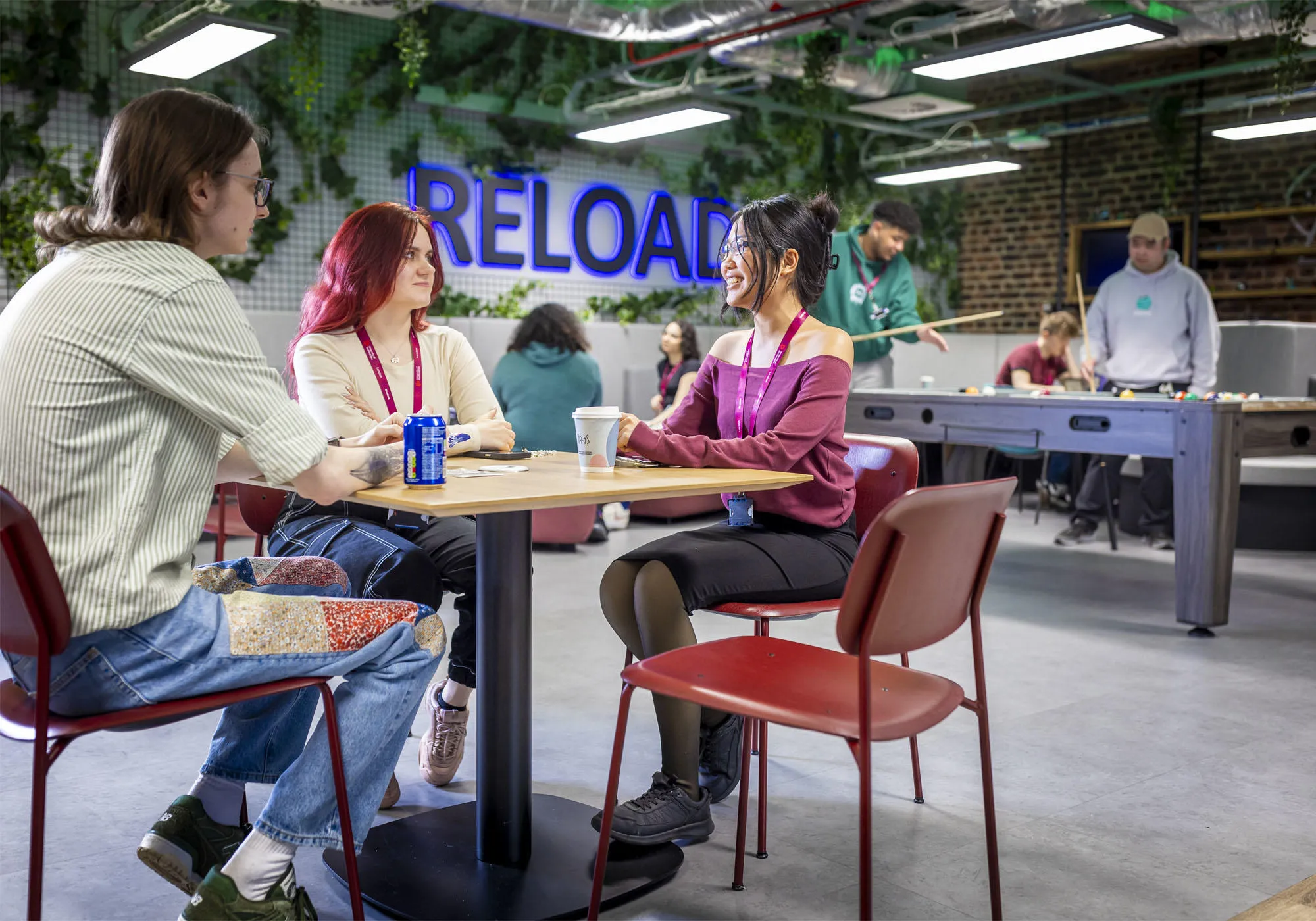 Explore spaces to relax and socialise