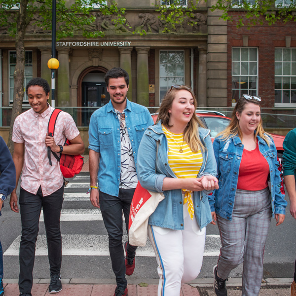 A group of students at Staffordshire University