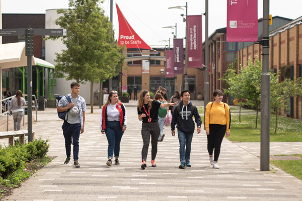 Campus tour at Staffordshire University's Stoke-on-Trent campus