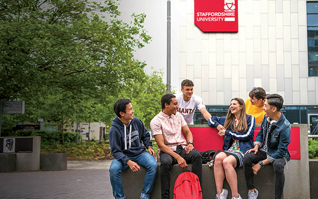 Students at the Stoke-on-Trent campus