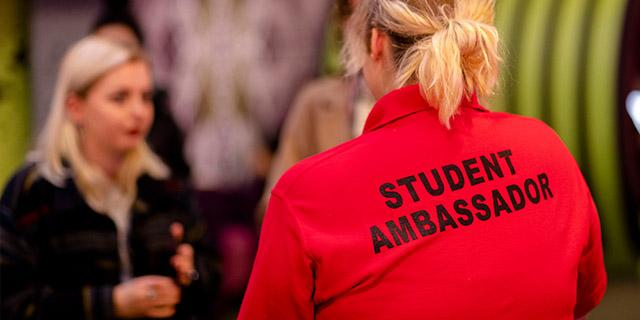 student ambassador at open day