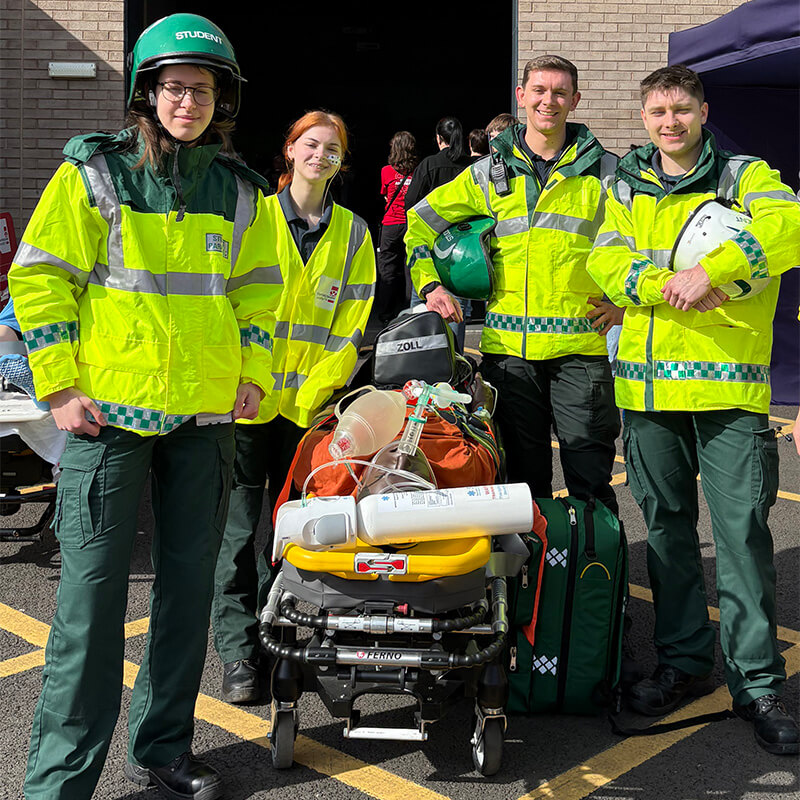 Paramedic students on placement
