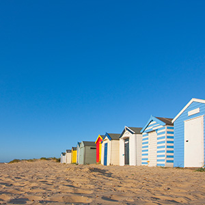 beach houses on the sand